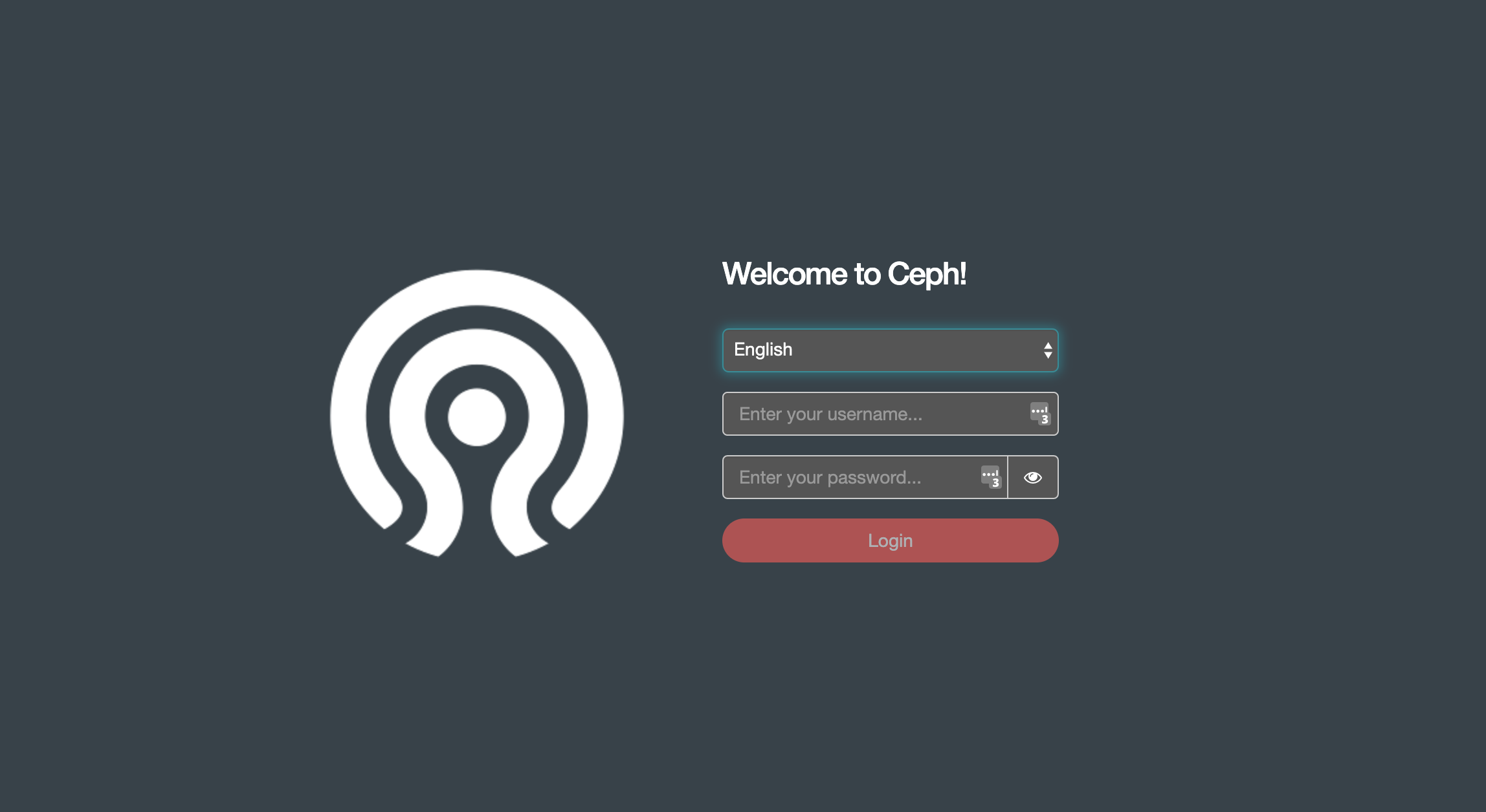 ceph dashboard login